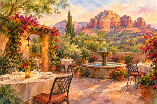 Courtyard Restaurant Ambiance Review in Sedona